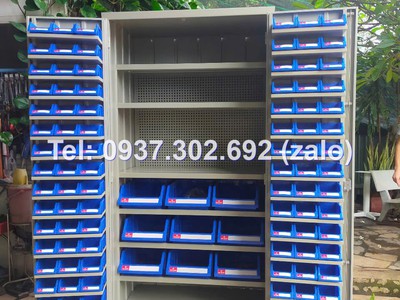 Tủ để linh kiện điện tử ốc vít, tủ đồ nghề 2 cánh, tủ để khay nhựa, tủ để ốc vít 0