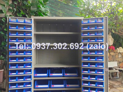 Tủ để linh kiện điện tử ốc vít, tủ đồ nghề 2 cánh, tủ để khay nhựa, tủ để ốc vít 1