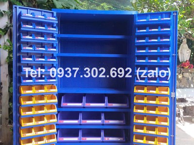 Tủ để linh kiện điện tử ốc vít, tủ đồ nghề 2 cánh, tủ để khay nhựa, tủ để ốc vít 2