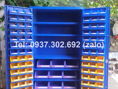 Tủ để linh kiện điện tử ốc vít, tủ đồ nghề 2 cánh, tủ để khay nhựa, tủ để ốc vít 3