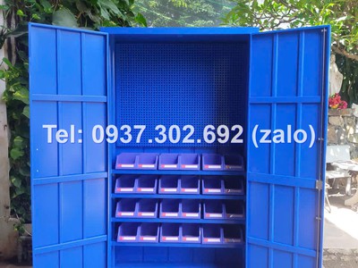 Tủ để linh kiện điện tử ốc vít, tủ đồ nghề 2 cánh, tủ để khay nhựa, tủ để ốc vít 5