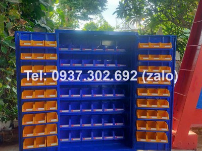 Tủ để linh kiện điện tử ốc vít, tủ đồ nghề 2 cánh, tủ để khay nhựa, tủ để ốc vít 6