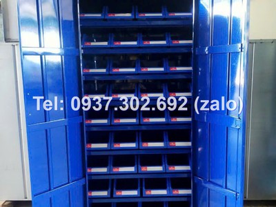 Tủ để linh kiện điện tử ốc vít, tủ đồ nghề 2 cánh, tủ để khay nhựa, tủ để ốc vít 10