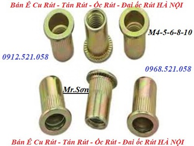 Đai ốc tán rút M3,4,5,6,8,10 Inox,ốc tán rút mạ kẽm 7 mầu 0913521058 Thanh Sơn hà nội có kìm rút ốc 8