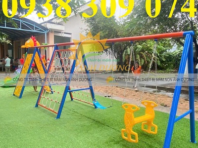 Thang leo vận động trẻ em, thang leo xà đu mầm non 3