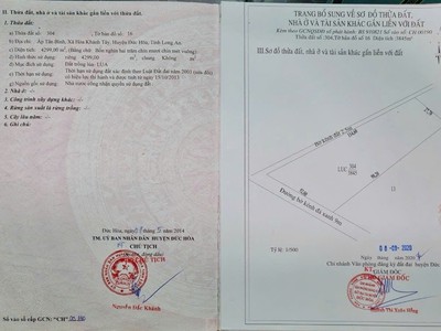 Bán đất ở long an tổng diện tích 2 mảnh 7200 m2 giá cả thương lượng với người mua 1