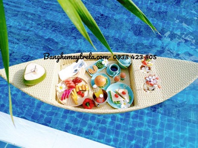 Khay nổi đồ ăn hình thuyền 1