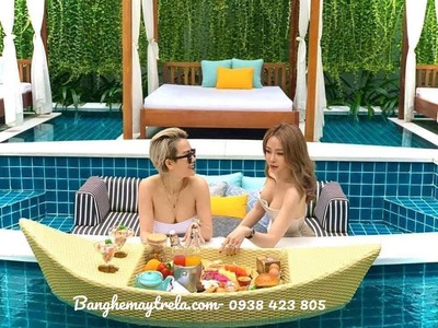 Khay nổi đồ ăn hình thuyền 0