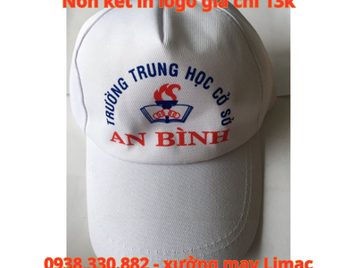Địa chỉ đặt in nón kết trắng logo trường trung học cơ sở An Bình 0