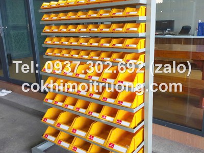 Kệ dụng cụ cơ khí 2 mặt- 80 ngăn, kệ dụng cụ để linh kiện, kệ để ốc vít 2