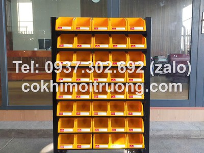 Kệ dụng cụ cơ khí 2 mặt- 80 ngăn, kệ dụng cụ để linh kiện, kệ để ốc vít 4