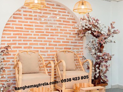 Ghế mây tự nhiên làm nail 0