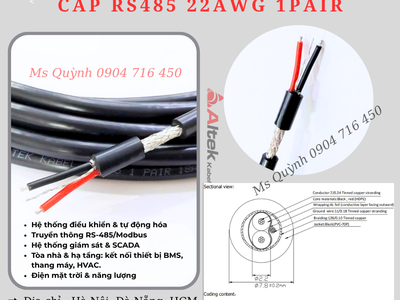 Cáp vặn xoăn RS485 22AWG 1 Pair Altek Kabel Hồ Chí Minh 0