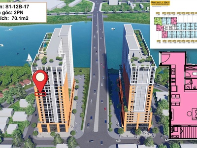 Căn 2PN GIÁ 3.913 TỶ cách sân bay Đà Nẵng 5km   SPANA TOWER 2