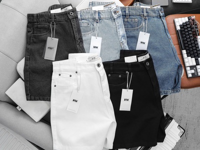 Quần short jean BTM form trên gối 3