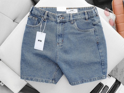 Quần short jean BTM form trên gối 5