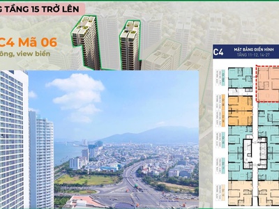 Căn góc 2PN, trung tâm Đà Nẵng, view sông Hàn, thành phố và biển giá 7 tỷ 1