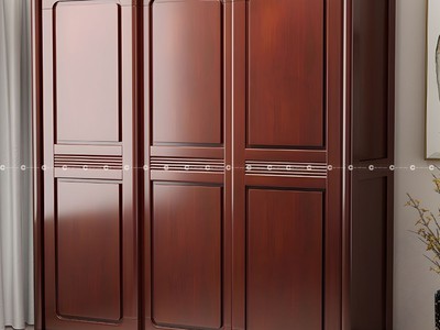 Tủ Quần Áo Gỗ Sồi Tự Nhiên Có Kệ Trang Trí 2