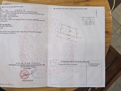 Bán đất chính chủ -  giá tốt cần bán nhanh lô đất vị trí đắc địa tại huyện quốc oai, tp hà nội 0