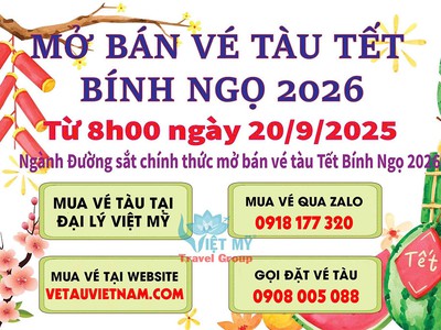 Săn vé tàu Tết Bính Ngọ 2026 mở bán từ 20/09/2025 0