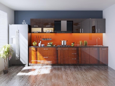 Tủ Bếp Gỗ Công Nghiệp Phủ Acrylic Chữ I Bóng Đẹp 2