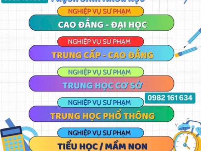 Tuyển sinh nghiệp vụ sư phạm toàn quốc 0