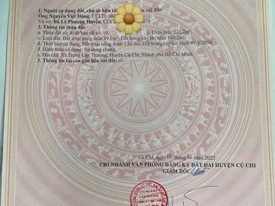 Chính chủ cần bán nhà tại xã trung lập thượng, củ chi, tphcm 3