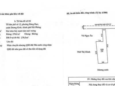 Bán đất 278m2 mặt đường Trần Bá Lương, Dương Kinh tặng nhà trọ 3 tầng 15 phòng 5