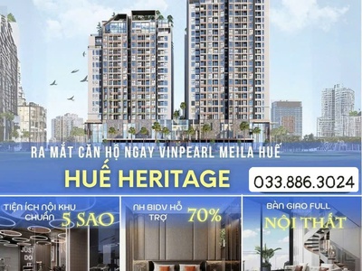 Hot deal  Ra mắt tòa căn hộ Hue Heritage - TP Huế - Tổng hợp các căn đẹp 2PN, 3PN - Giá gốc CĐT 0