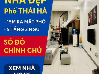 Nhà phố thái hà - trung tâm đống đa   5 tầng   thoáng trước sau   15m ra mặt phố 0