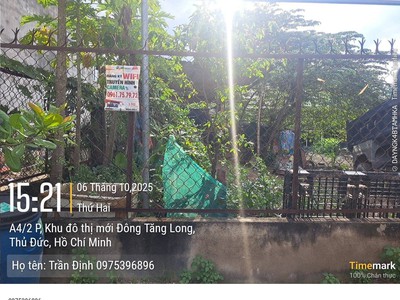 Bán đất diện tích lớn - 15m x25m - Ngay khu Đông Tăng Long - TRƯỜNG THẠNH .Q9 1