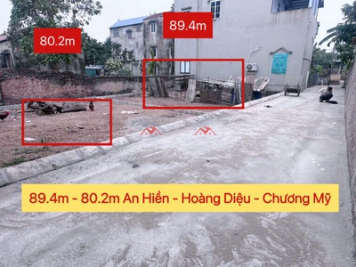 Chính chủ bán 2 lô đất 80,2m và 89,4m tại hoàng diệu-chương mỹ-hà nội 0