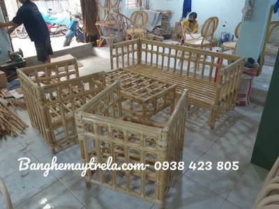 Sofa mây vuông đơn giản 5