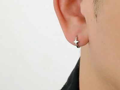 Khuyên tai bạc nam unisex cho giới trẻ   chất riêng trong từng chi tiết nhỏ 0