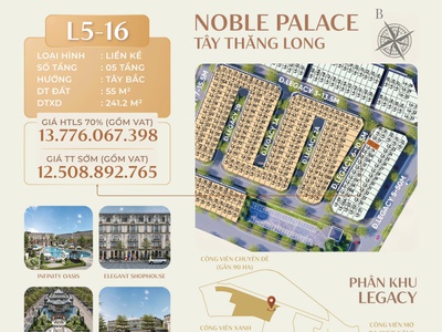 Nhà phố legacy căn góc đẹp nhất phân khu noble palace tây thăng long 2