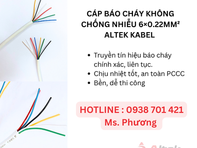 Cáp Báo Cháy không chống nhiễu 6 0.22mm  Altek Kabel 2