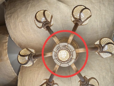 Đèn chùm thả trần mây tre 2