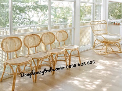 Ghế đơn mây lưới mắt cáo 5