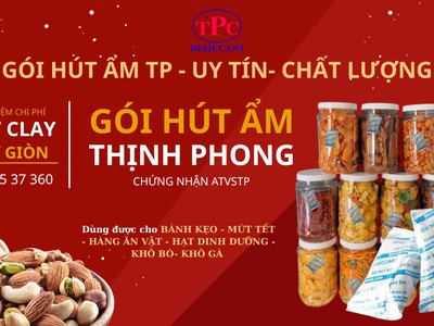 Vì sao nên dùng hút ẩm Clay OPP cho đồ ăn vặt, thực phẩm khô 0
