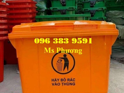 Thùng rác nhựa 660 lít dung tích lớn, nắp kín chắn mùi, giúp giữ vệ sinh môi trường sạch đẹp  1