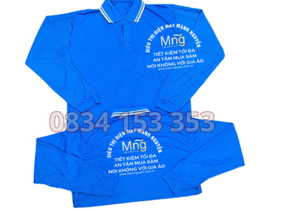Xưởng may áo thun tay dài điện lạnh  nhận in logo, tên công ty 0