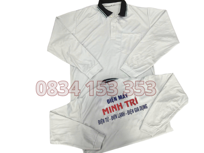 Xưởng may áo thun tay dài điện lạnh  nhận in logo, tên công ty 2