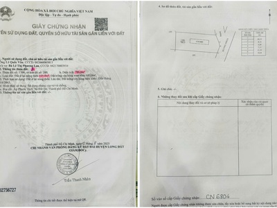 10 lô đất liền kề vị trí đẹp tại xã đất đỏ, gần trước cổng kcn đất đỏ 2