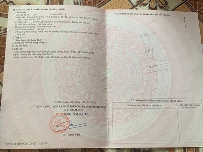 Siêu hiếm - bán đất duyên thái - ngọc hồi -hà nội 0