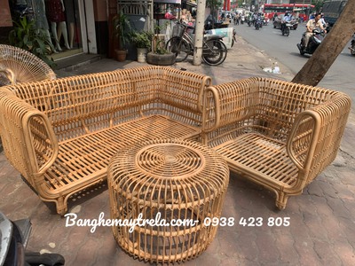 Sofa mây tổ yến phòng khách hiện đại 0