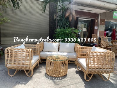 Sofa mây tổ yến phòng khách hiện đại 5