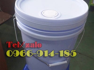 Thùng nhựa xô sơn 20 lít có nắp chiết rót hóa chất 0