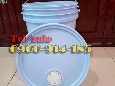 Thùng nhựa xô sơn 20 lít có nắp chiết rót hóa chất 1
