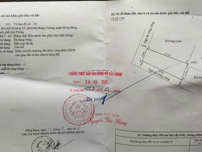 Bán lô góc ngõ 433 Hùng Vương, Hồng Bàng, Hải Phòng. 1,26 tỷ 3