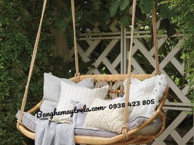 Ghế xích đu đôi mây tự nhiên treo trần 1